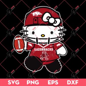 Hello Kitty HK Razorbacks Basketball SVG PNG, Kitty Razorbacks SVG PNG