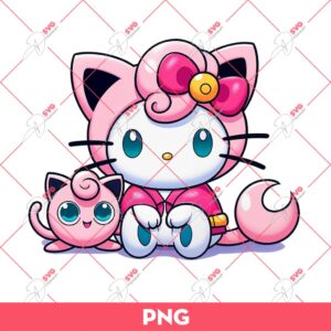 Hello Kitty Jigglypuff PNG, Pokemon Hello Kitty PNG