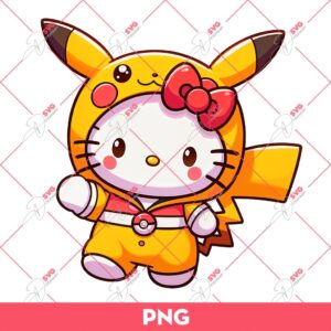 Hello Kitty Pikachu PNG, Pokemon Hello Kitty PNG
