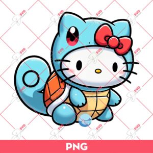 Hello Kitty Squirtle PNG, Pokemon Hello Kitty PNG
