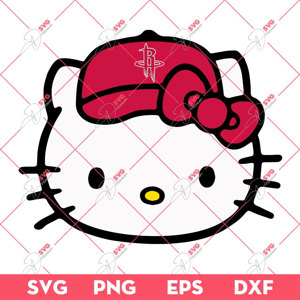 Houston Rockets NBA Hello Kitty Head SVG, Hello Kitty Basketball SVG 1 Houston Rockets NBA Hello Kitty Head SVG, Hello Kitty Basketball SVG