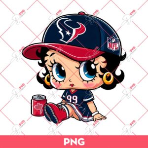 Bundle Cute Betty Boop PNG, Bundle Betty Boop Sport NBA MLB NFL (Over 50 Designs) 65 Houston Texans Betty Boop PNG, Cute Betty Boop NFL Football PNG