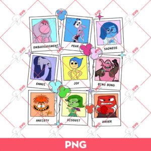 Inside Out Characters PNG, Inside Out 2 PNG, Its Okay To Feel All The Feels PNG
