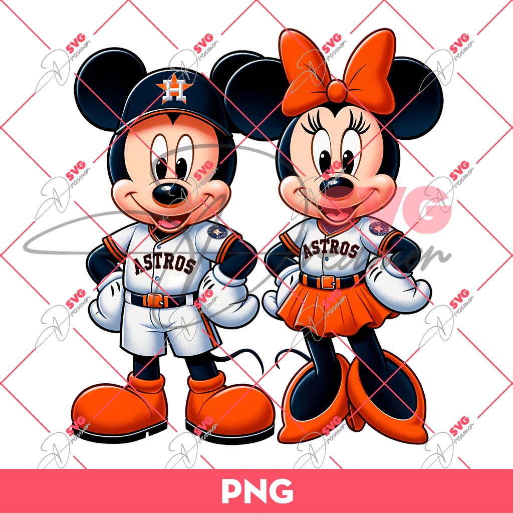 Mickey And Minnie Astros Baseball PNG, Disney Mouse MLB Houston Astros PNG 2 Mickey And Minnie Astros Baseball PNG, Disney Mouse MLB Houston Astros PNG