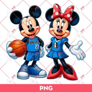 Bundle Dallas Mavericks PNG, Cartoon Characters NBA Mavericks Basketball PNG Bundle 46 Mickey And Minnie Dallas Mavericks PNG, Disney Mouse NBA Basketball PNG