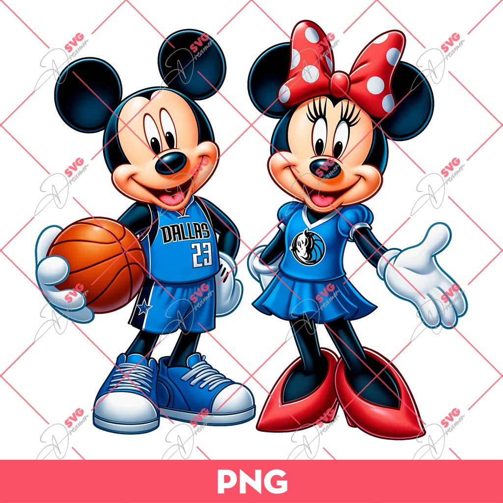 Bundle Dallas Mavericks PNG, Cartoon Characters NBA Mavericks Basketball PNG Bundle 10 Mickey And Minnie Dallas Mavericks PNG, Disney Mouse NBA Basketball PNG