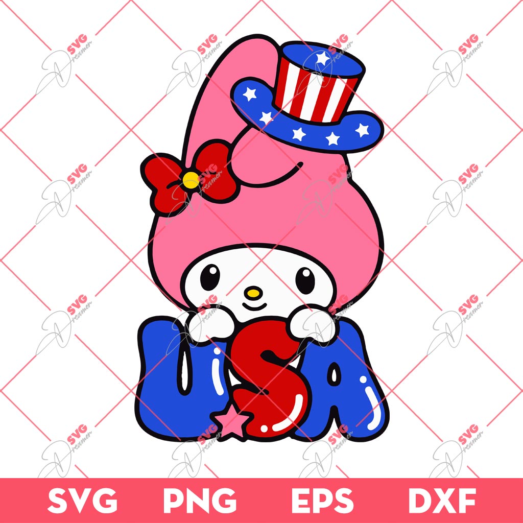 My Melody America SVG PNG, My Melody Independence Day 04th Of July SVG PNG 1 My Melody America SVG PNG, My Melody Independence Day 04th Of July SVG PNG