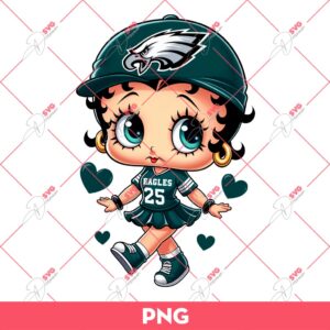 Bundle Philadelphia Eagles PNG Design, NFL Eagles Football Characters PNG Bundle 226 Philadelphia Eagles Betty Boop PNG, Cute Betty Boop NFL Football PNG