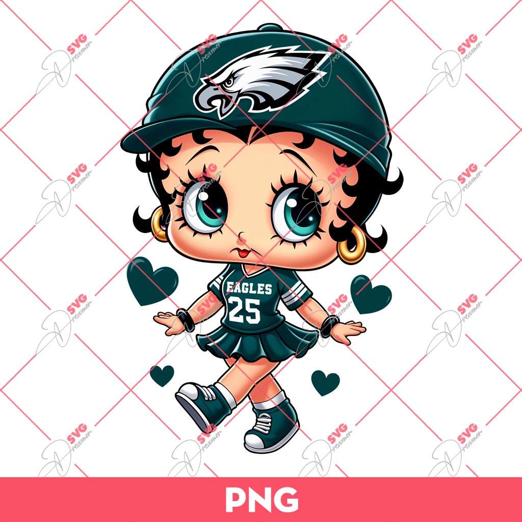 Philadelphia Eagles Betty Boop PNG, Cute Betty Boop NFL Football PNG 1 Philadelphia Eagles Betty Boop PNG, Cute Betty Boop NFL Football PNG