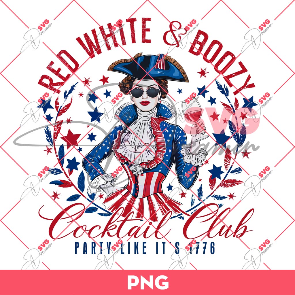 Red White And Boozy PNG, Vintage Cocktail Club American Girl PNG 1 Red White And Boozy PNG, Vintage Cocktail Club American Girl PNG