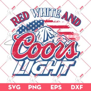 Red White And Coors Light SVG PNG, Independence Day SVG PNG, 04th Of July SVG