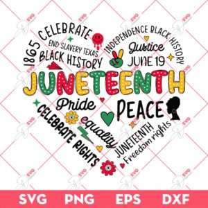 Retro Juneteenth Heart SVG, Black Independence Day SVG PNG, Black Live Matter SVG PNG