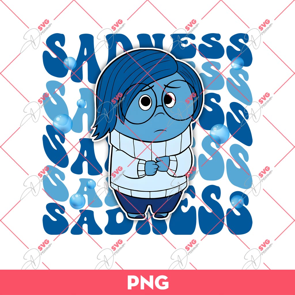 Sadness Inside Out 2 PNG, It's Okay To Feel All The Feels PNG 1 Sadness Inside Out 2 PNG, It's Okay To Feel All The Feels PNG