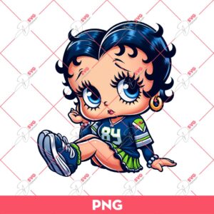 Bundle Cute Betty Boop PNG, Bundle Betty Boop Sport NBA MLB NFL (Over 50 Designs) 54 Seattle Seahawks Betty Boop PNG, Cute Betty Boop NFL Football PNG