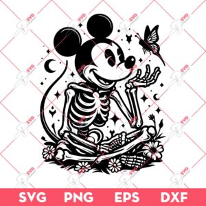 Skeleton Mickey SVG, Disney Mouse Halloween SVG
