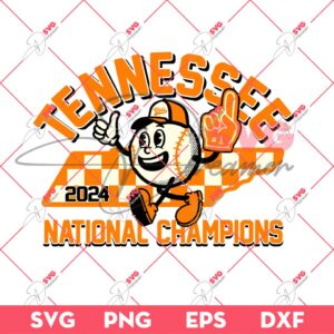 Tennessee National Champions 2024 SVG, Tennessee Champs Baseball SVG PNG