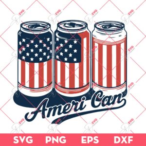 Vintage Ameri Can SVG PNG, 4th Of July SVG PNG, Independence Day SVG PNG