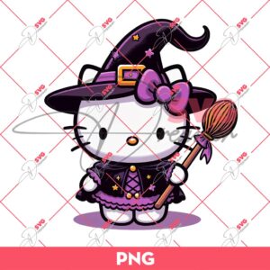 Hello Kitty Witch PNG, Hello Kitty Halloween PNG