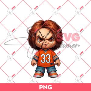 Chucky NFL Chicago Bears PNG, Chucky Horror Character Football PNG