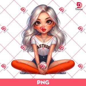 Bundle Cartoon Girl Houston Astros Texans PNG, Cute Chicana Girl Sport PNG 30 Bundle Cute Cartoon Girl MLB Astros PNG, Houston Astros Baseball Girl PNG Bundle