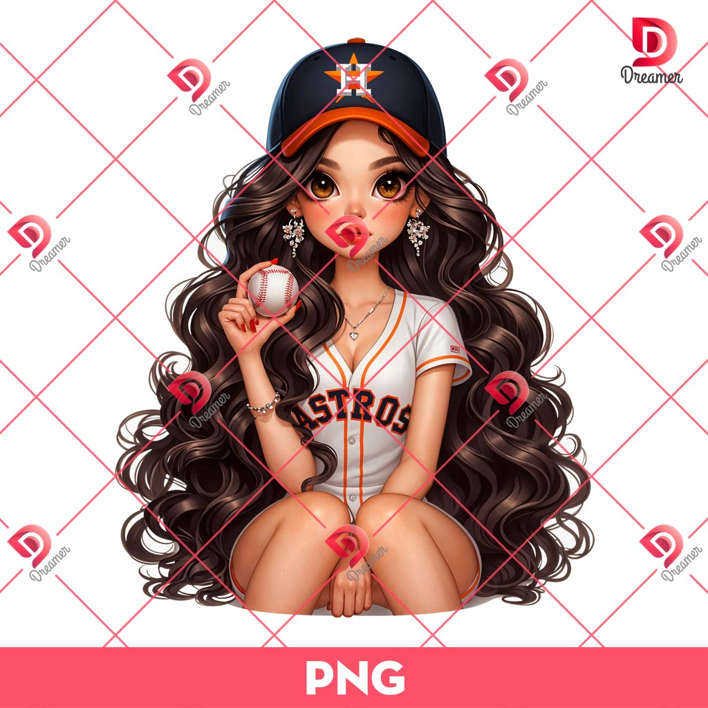 Bundle Cartoon Girl Houston Astros Texans PNG, Cute Chicana Girl Sport PNG 4 Bundle Cute Cartoon Girl MLB Astros PNG, Houston Astros Baseball Girl PNG Bundle