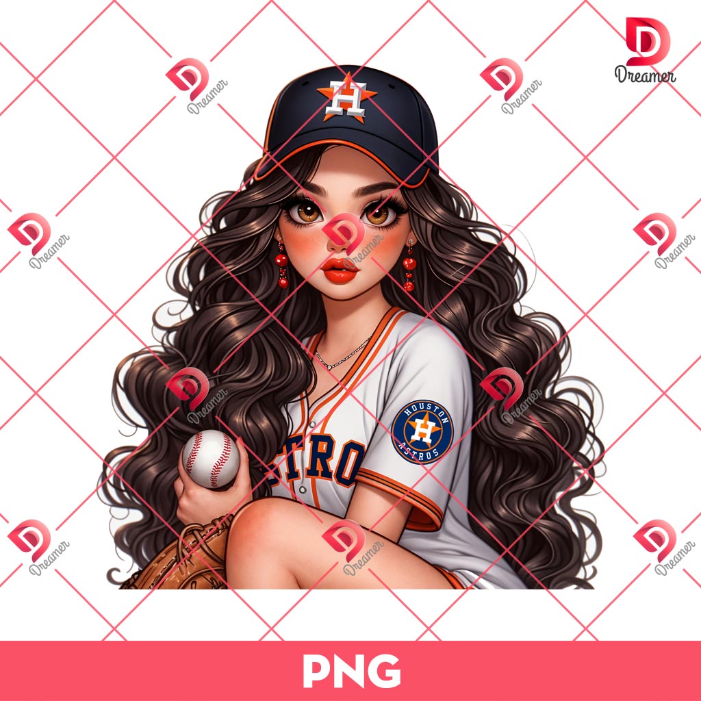 Bundle Cartoon Girl Houston Astros Texans PNG, Cute Chicana Girl Sport PNG 2 Bundle Cute Cartoon Girl MLB Astros PNG, Houston Astros Baseball Girl PNG Bundle
