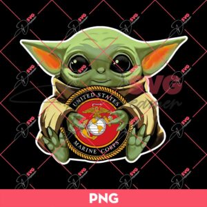 Baby Yoda United States Marine Corps PNG, Baby Yoda Military PNG