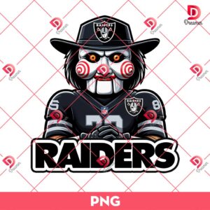 Billy Jigsaw Raiders NFL PNG, Horror Character Las Vegas Raiders Football PNG