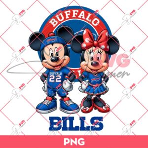 Buffalo Bills NFL Mickey And Minnie PNG, Disney Football PNG
