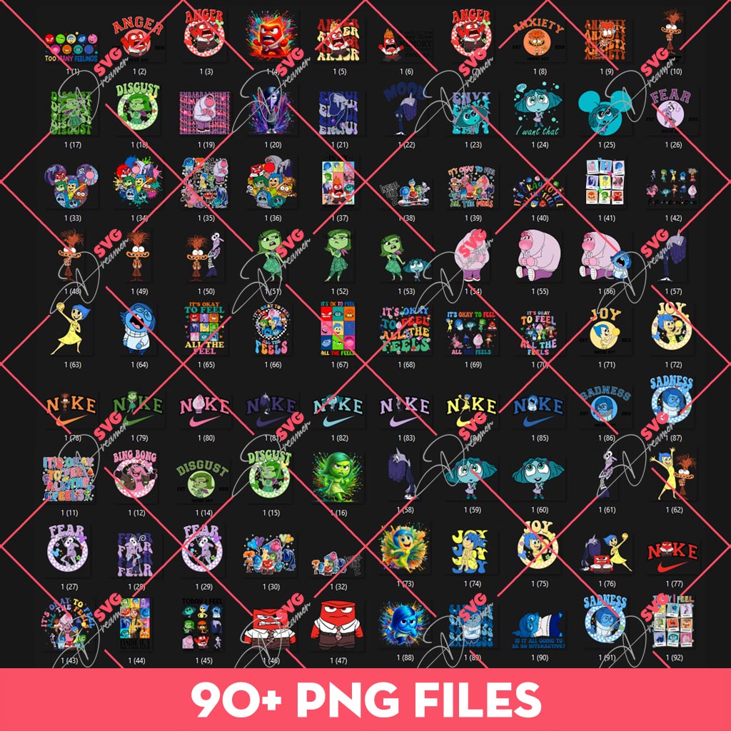 Bundle Inside Out 2 Characters PNG (Over 90 Designs) 1 Bundle Inside Out 2 Characters PNG (Over 90 Designs)