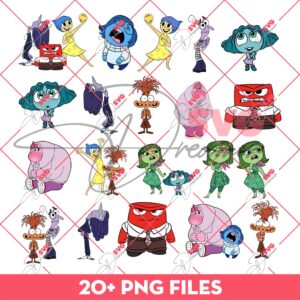 Bundle Inside Out 2 Movie Characters PNG, Inside Out Characters Bundle PNG