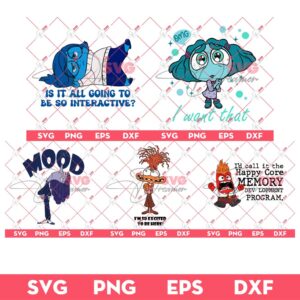 Bundle Inside Out 2 SVG PNG, Inside Out 2 Characters SVG PNG Bundle