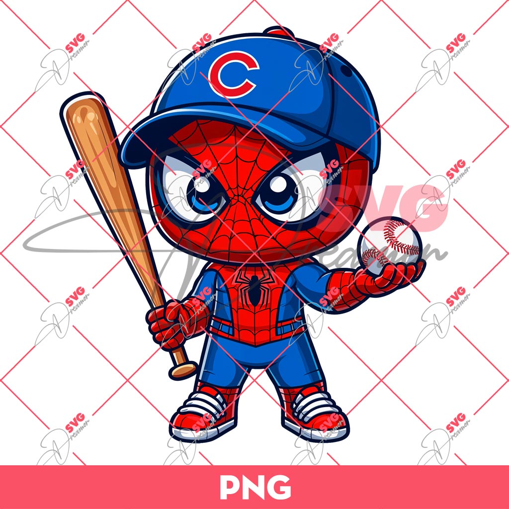 Chicago Cubs Spiderman PNG, Baby Spiderman MLB Baseball PNG 1 Chicago Cubs Spiderman PNG, Baby Spiderman MLB Baseball PNG