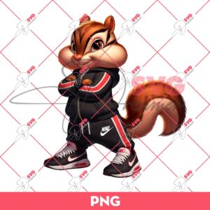Chipmunks Wearing Nike Fashion PNG, Chipmunks Nike PNG