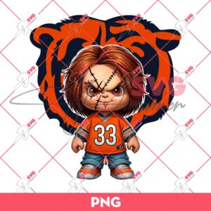 Chucky NFL Chicago Bears PNG, Chucky Horror Character Football PNG