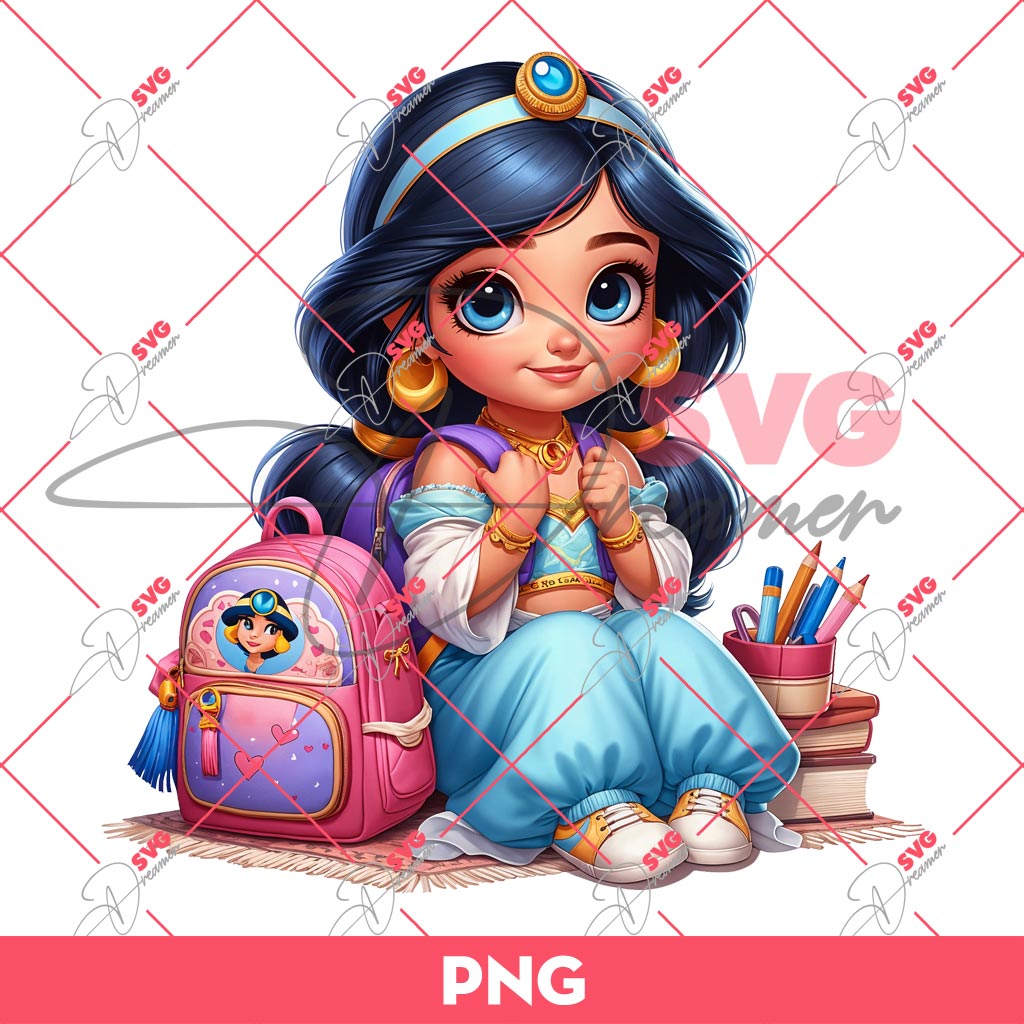Cute Baby Jasmine Back To School PNG, Baby Disney Princess PNG, First Day Of School PNG 1 Cute Baby Jasmine Back To School PNG, Baby Disney Princess PNG, First Day Of School PNG