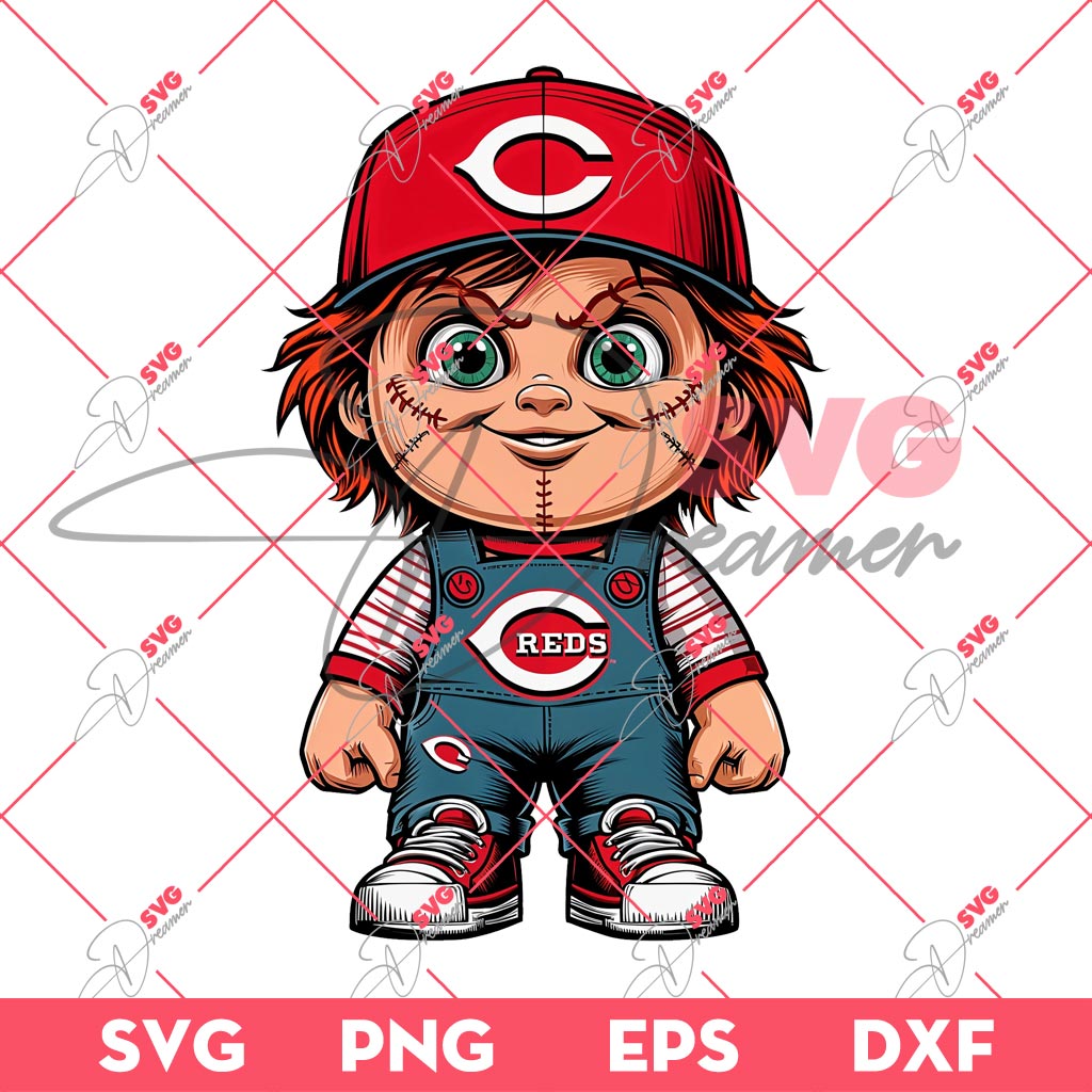 Cute Chucky Cincinnati Reds PNG, Horror Character Baseball PNG 1 Cute Chucky Cincinnati Reds PNG, Horror Character Baseball PNG