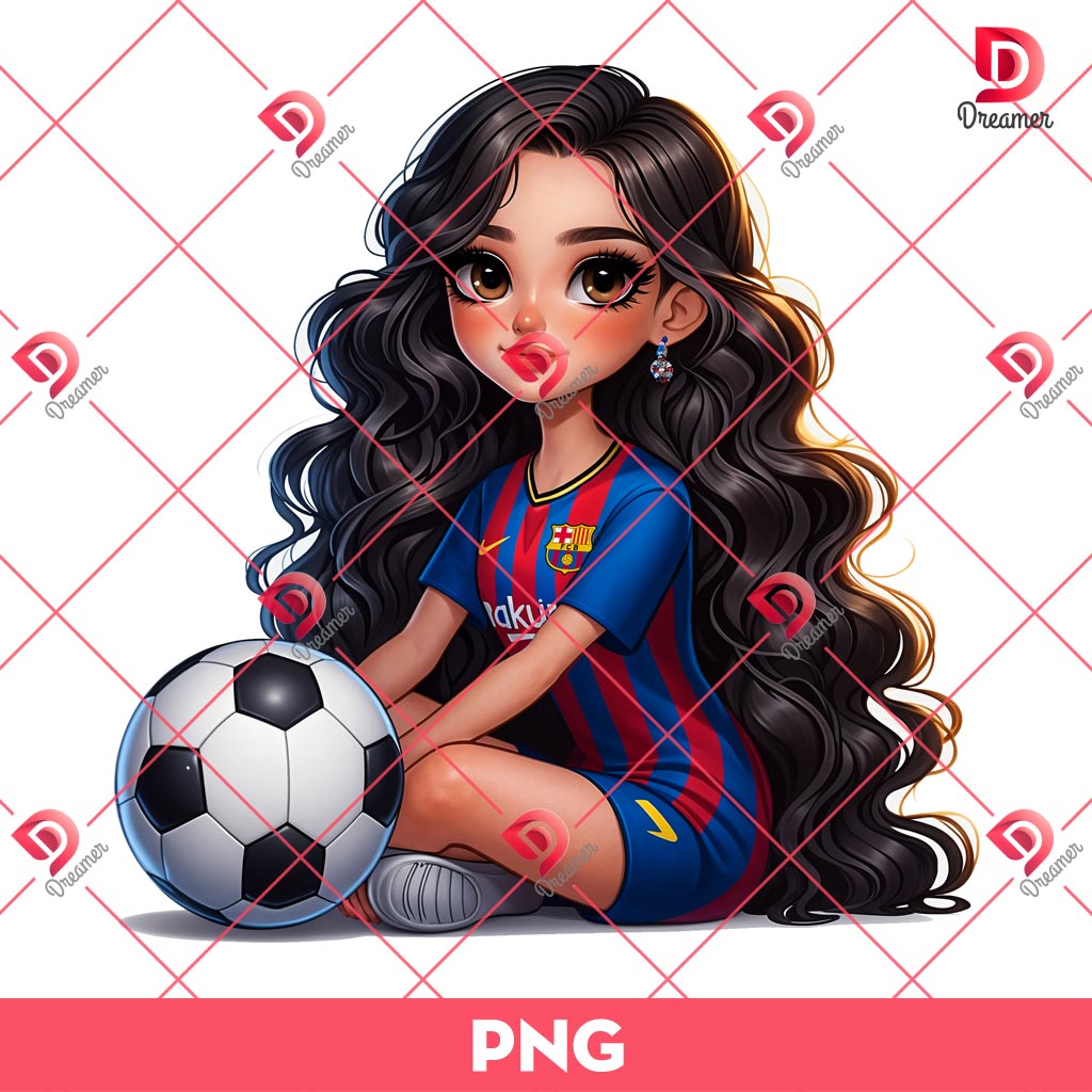 Bundle Cartoon Girl Houston Astros Texans PNG, Cute Chicana Girl Sport PNG 21 Bundle Cartoon Girl Barcelona Soccer PNG, Cute Girl Barcelona FC PNG Bundle