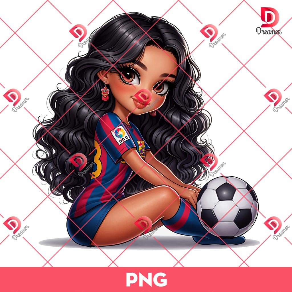 Bundle Cartoon Girl Houston Astros Texans PNG, Cute Chicana Girl Sport PNG 20 Bundle Cartoon Girl Barcelona Soccer PNG, Cute Girl Barcelona FC PNG Bundle