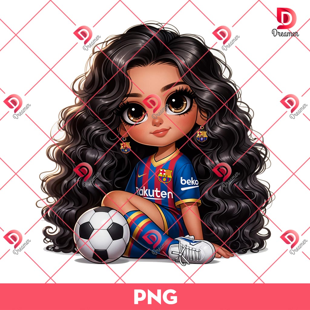 Bundle Cartoon Girl Houston Astros Texans PNG, Cute Chicana Girl Sport PNG 19 Cute Girl Barcelona 3