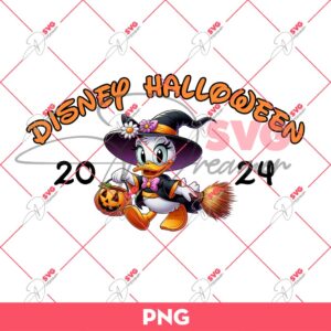 Daisy Duck Witch Halloween PNG, Disney Halloween 2024 PNG