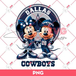 Dallas Cowboys NFL Mickey And Minnie PNG, Disney Football PNG