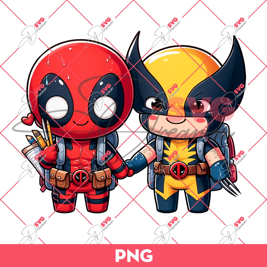 Deadpool And Wolverine PNG, Back To School PNG 1 Deadpool And Wolverine PNG, Back To School PNG