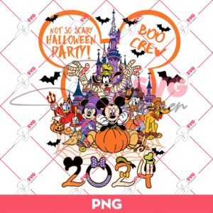 Disney Not So Scary Halloween Party PNG, Disney Boo Crew 2024 PNG