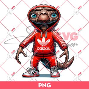 E.T Alien Wearing Adidas Outfits PNG