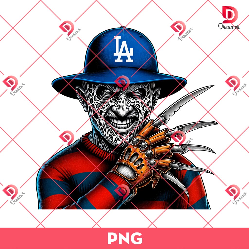 Freddy Krueger LA Dodgers PNG, Los Angeles Dodgers PNG, Horror Character NFL Football PNG 1 Freddy Krueger LA Dodgers PNG, Los Angeles Dodgers PNG, Horror Character NFL Football PNG