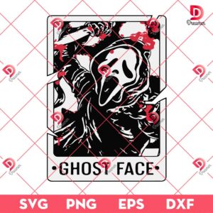 Ghostface Tarot Halloween SVG PNG, Horror Tarot Card SVG PNG, Horror Killer Halloween SVG PNG