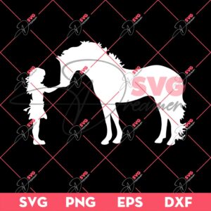 Girl And Horse SVG, Girl And Horse Silhouette SVG PNG EPS DXF