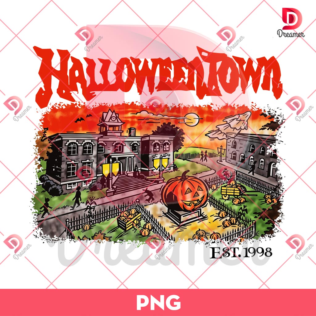 Halloweentown Est 1998 PNG, Halloweentown University PNG, Retro Halloween PNG 1 Halloweentown Est 1998 PNG, Halloweentown University PNG, Retro Halloween PNG