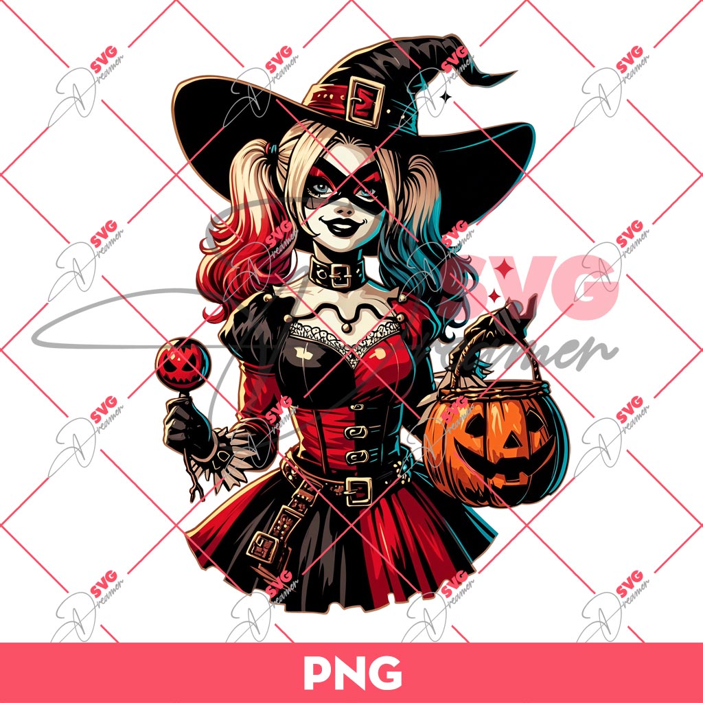 Harley Quinn Witch Halloween PNG, Harley Quinn Halloween Spooky Vibes PNG 1 Harley Quinn Witch Halloween PNG, Harley Quinn Halloween Spooky Vibes PNG